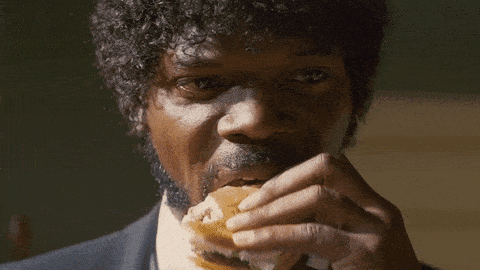 Samuel L Jackson in Pulp Fiction isst den Big Kahuna Burger