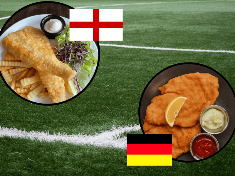 Deutschland vs England, Fish and Chips vs Schnitzel