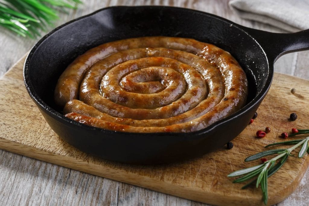 Englische Bratwurst-Spezialität: Cumberland Sausage