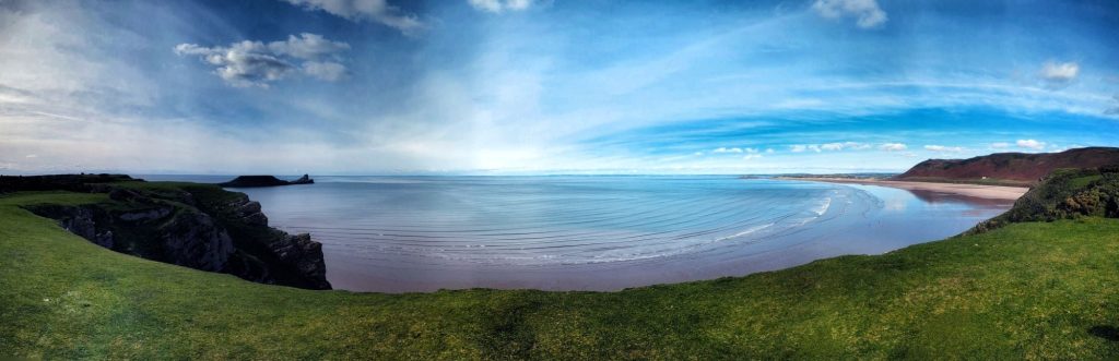 Panorama-View Swansea/Rhosili